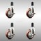 Service Caster 4 Inch 316SS Maroon Poly Swivel 1-1/2 Inch Expanding Stem Caster Set Brake SCC SCC-SS316EX20S414-PPUB-MRN-TLB-112-4 - alternate 1